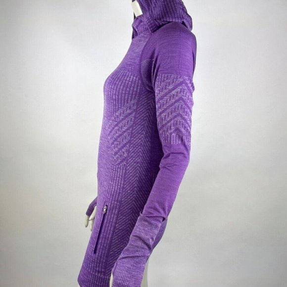 Lululemon Rest Less Hoodie Women 4? *Flaw Heathered Violet Long SleeveTop Pocket - Picture 4 of 16